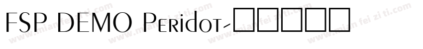 FSP DEMO Peridot字体转换